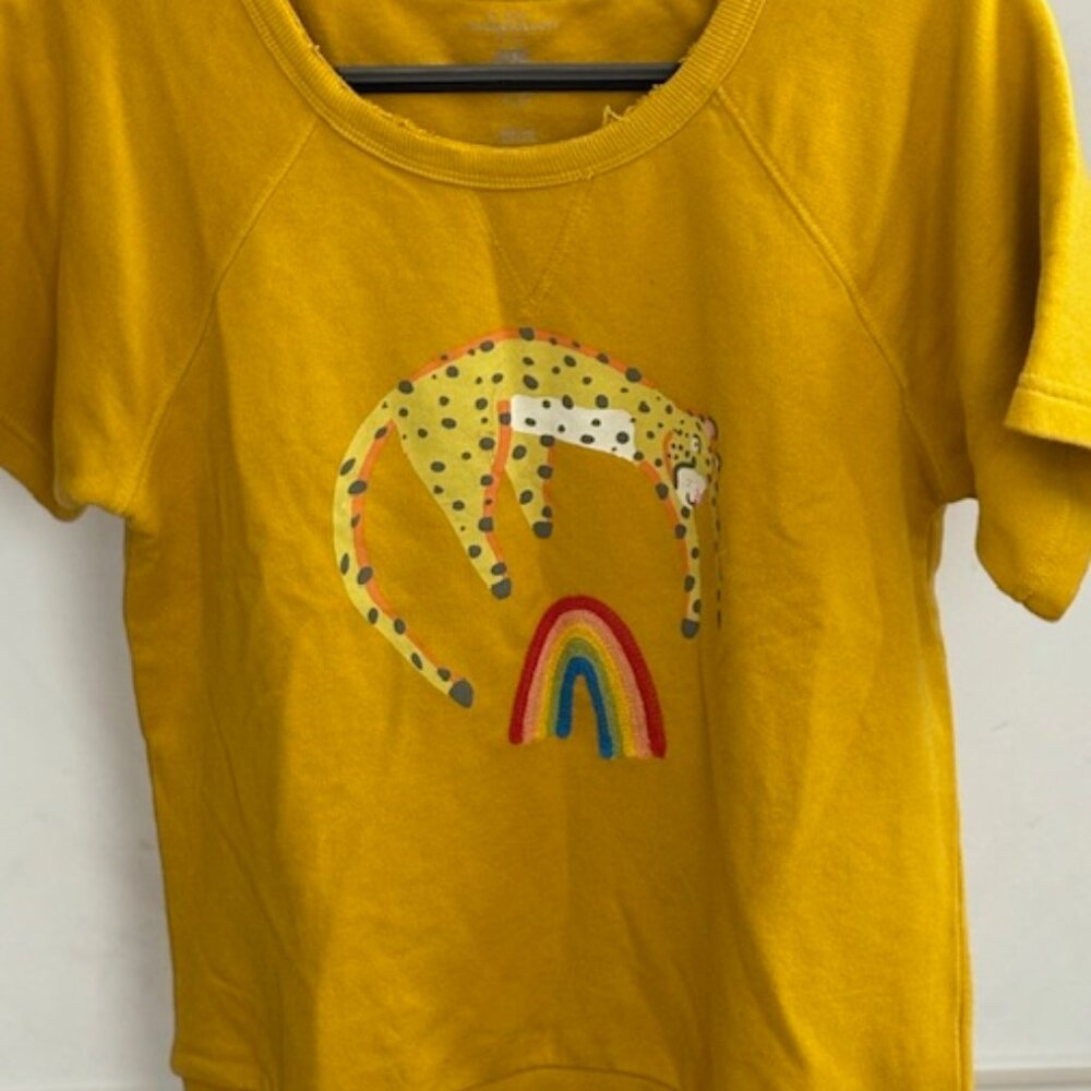 Anthropologie Jarmel by Jarmel Leopard Rainbow Tee Sweatshirt – Women’s Size S